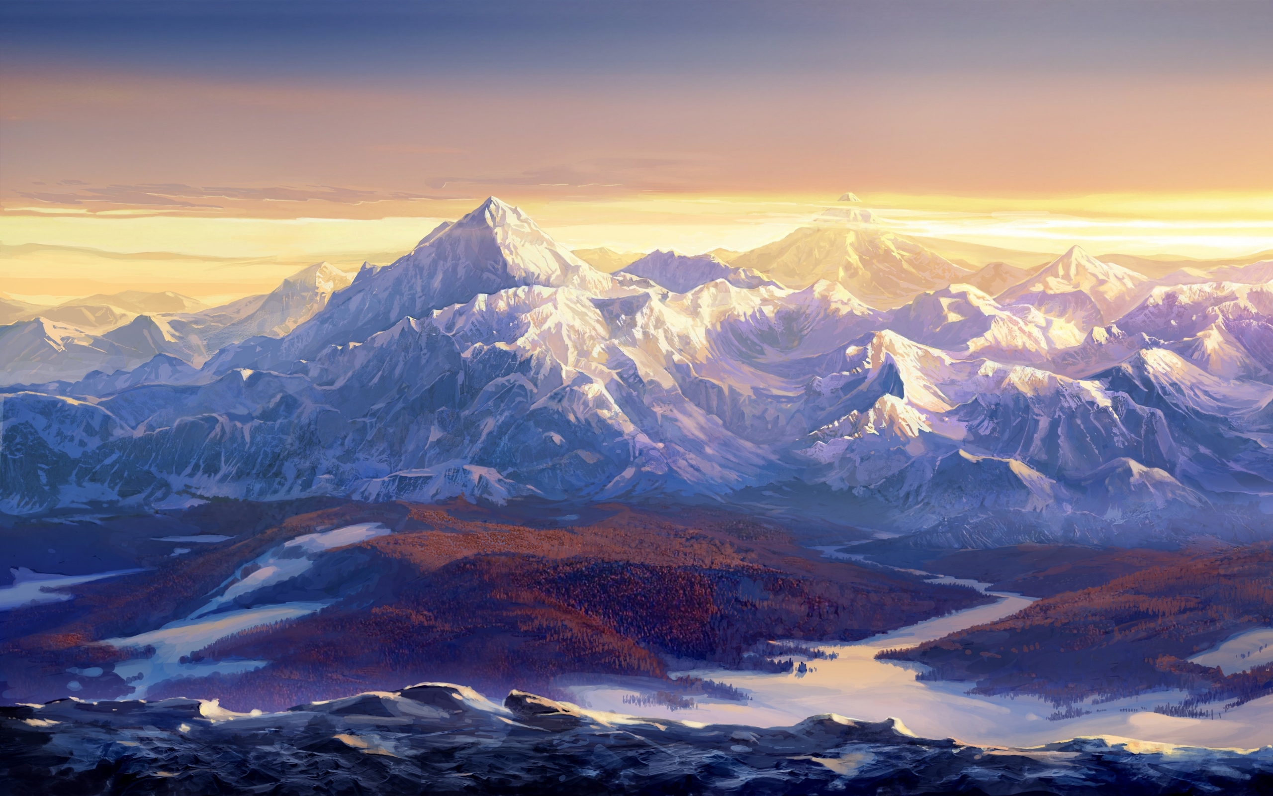 Fantasy - Landscape  Mountain Snow Winter Wallpaper