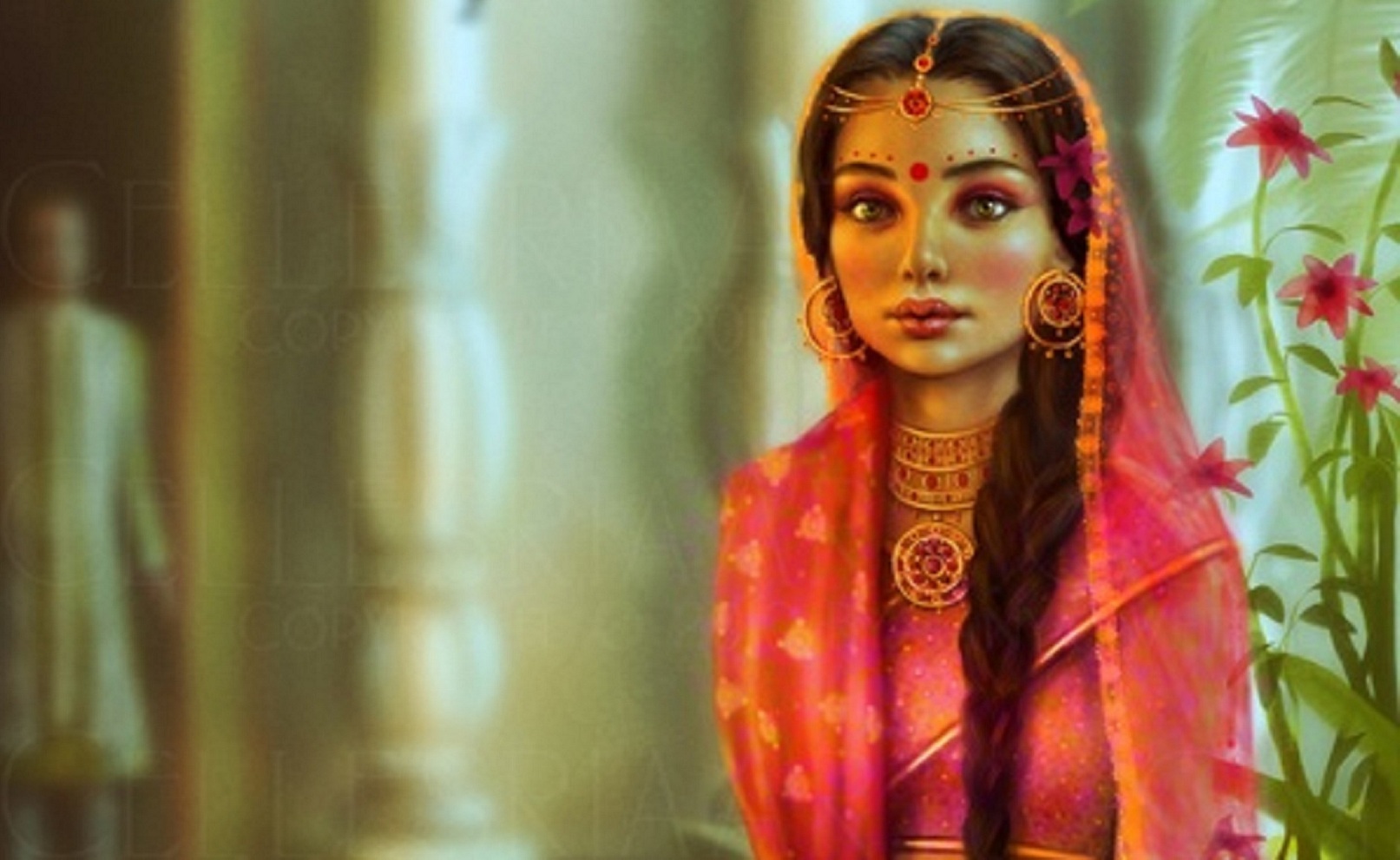 Indian girl saying bade rahe