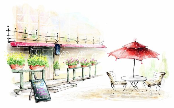Artistic - drawings umbrellas  Wallpapers and Backgrounds