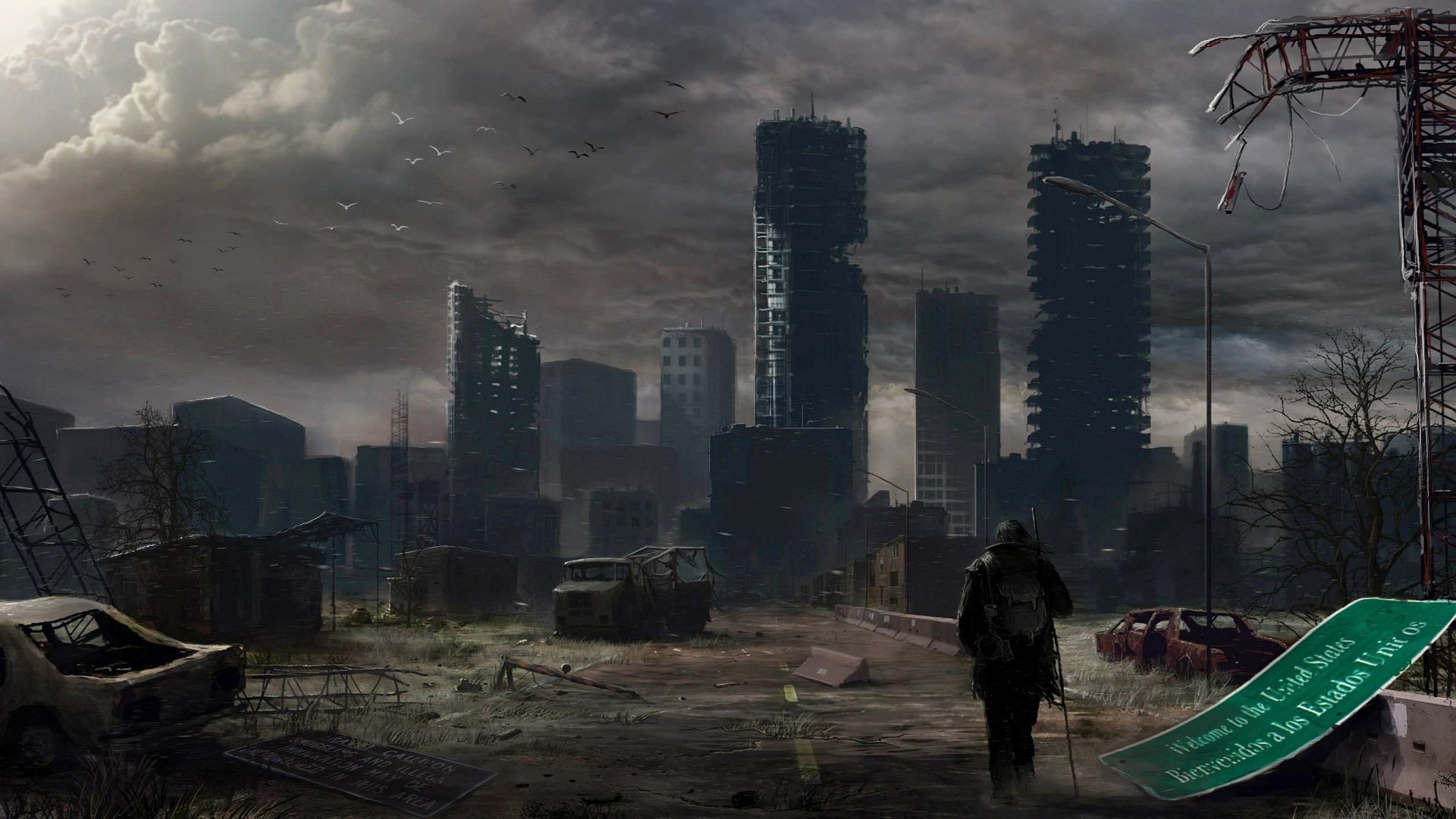 Post Apocalyptique Full HD Fond d écran and Arrière Plan 2600x1463