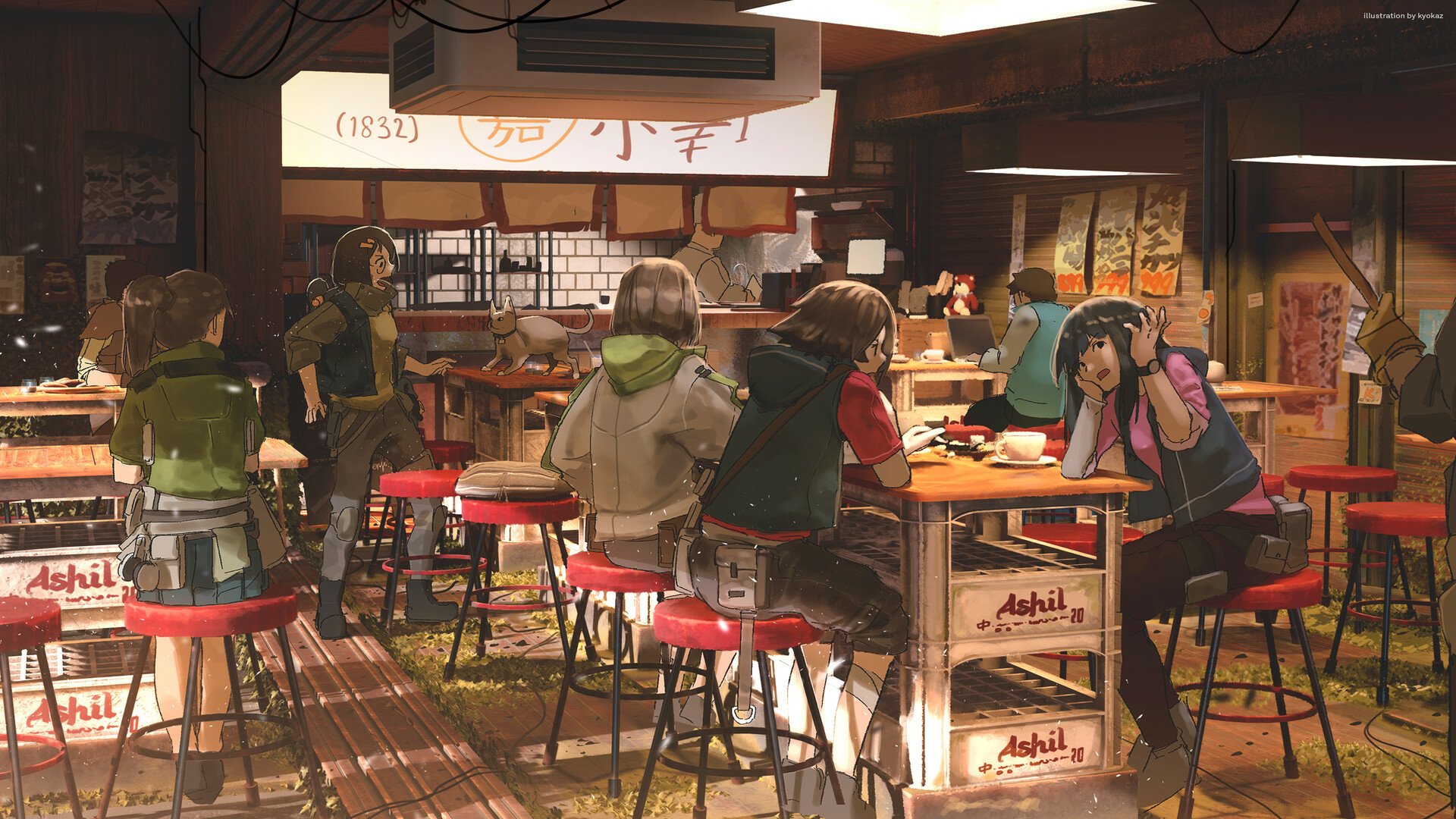old school restaurant anime style background Stock Illustration | Adobe  Stock-demhanvico.com.vn
