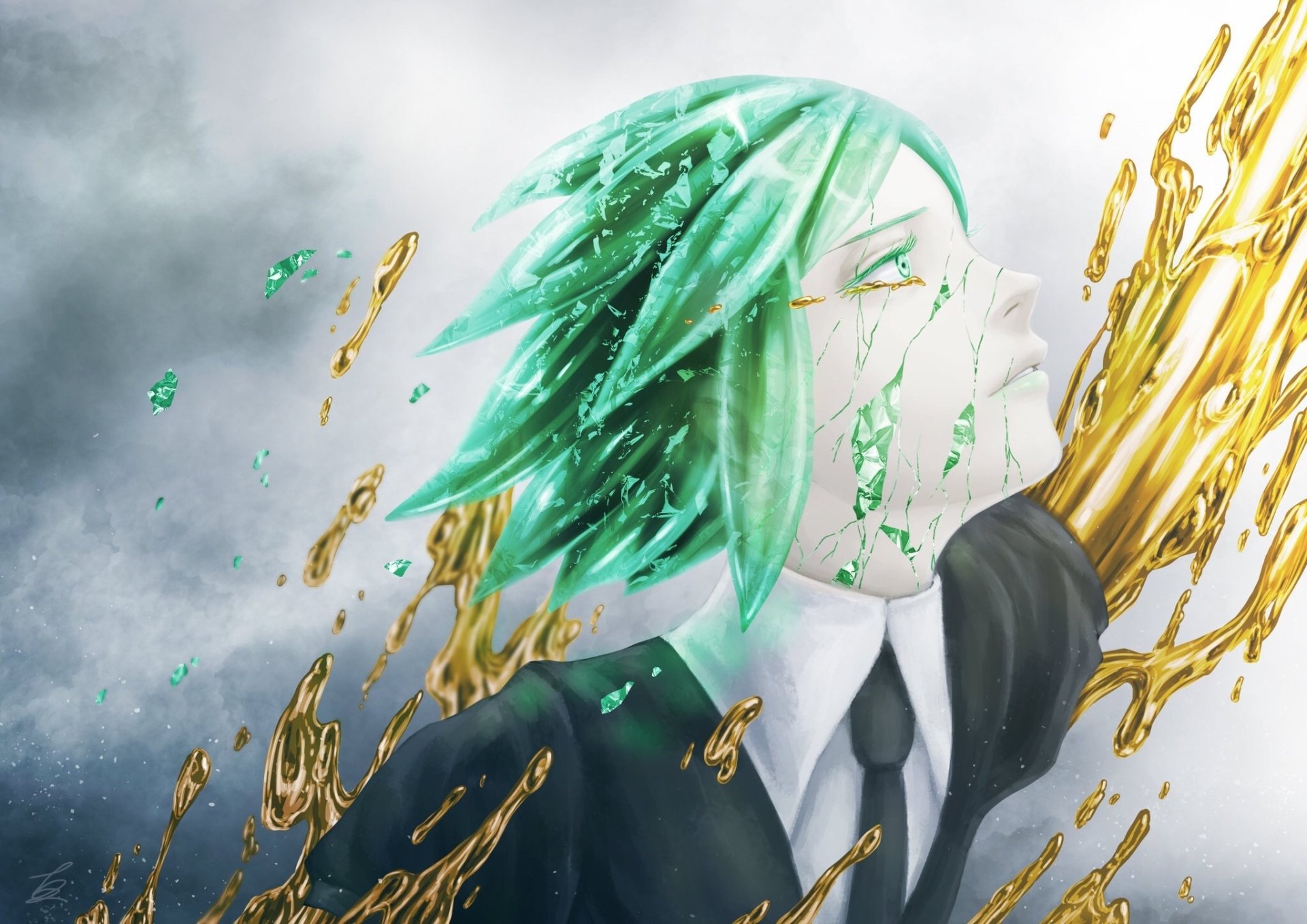 Download Phosphophyllite (Land Of The Lustrous) Anime Land Of The Lustrous HD Wallpaper by 一ノ日