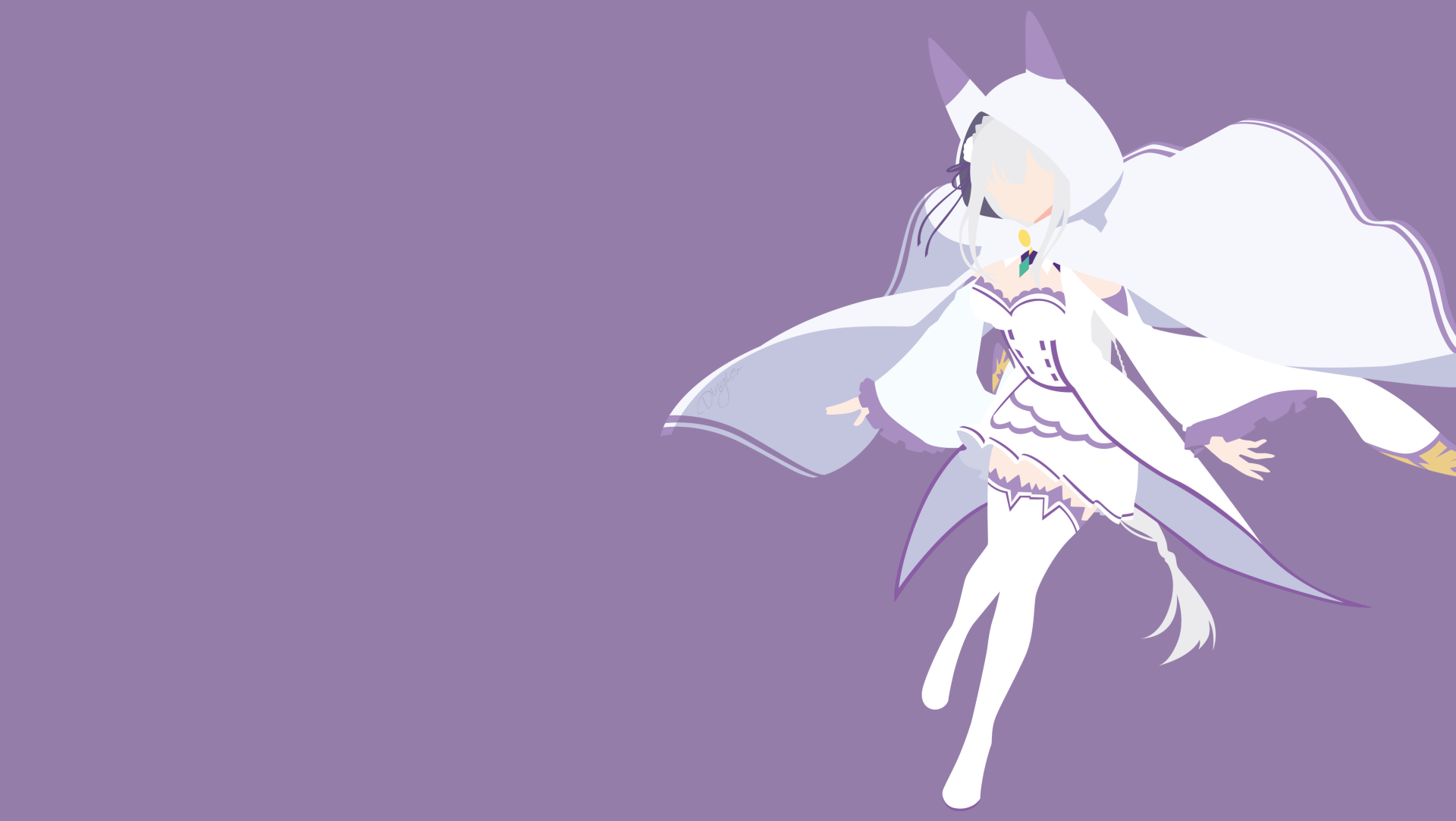 Download Emilia (Re:ZERO) Anime Re:Zero - Starting Life In Another World HD Wallpaper by Linnea Eveliina