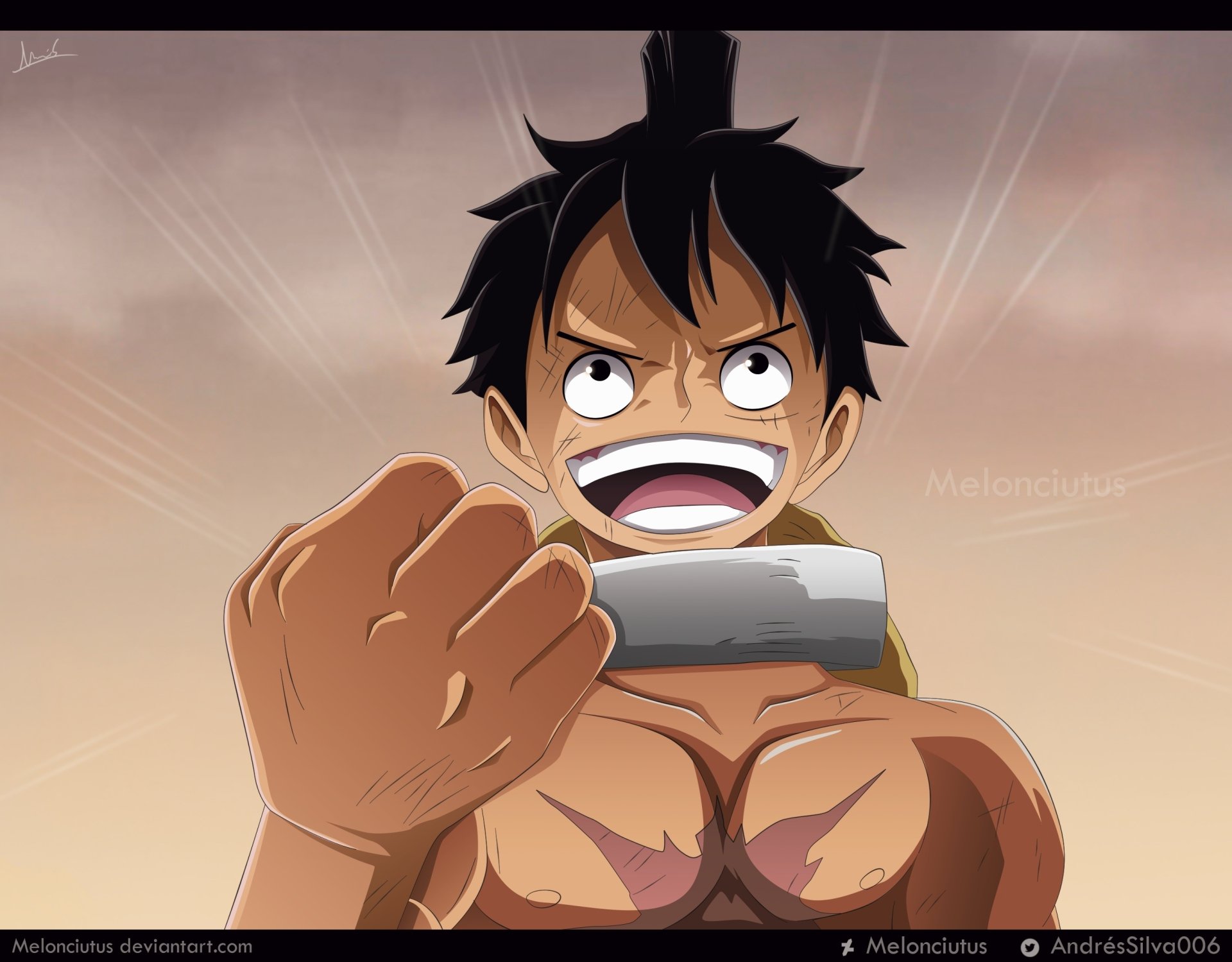 Download Monkey D. Luffy Anime One Piece HD Wallpaper by Melonciutus