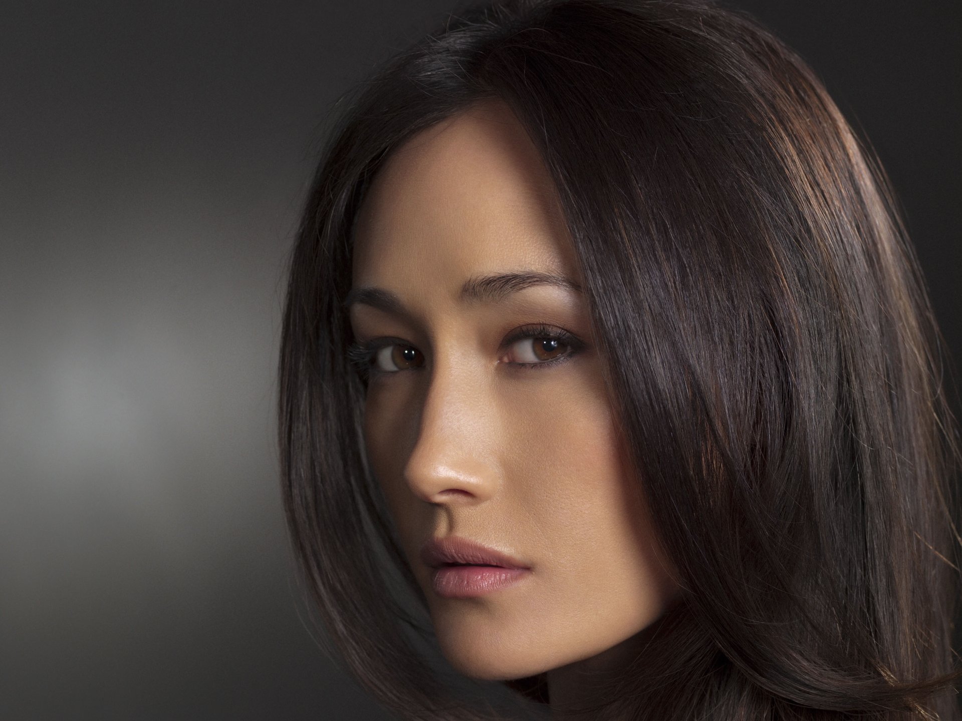 Download Brunette Brown Eyes Face Actress Celebrity Maggie Q 4k Ultra ...