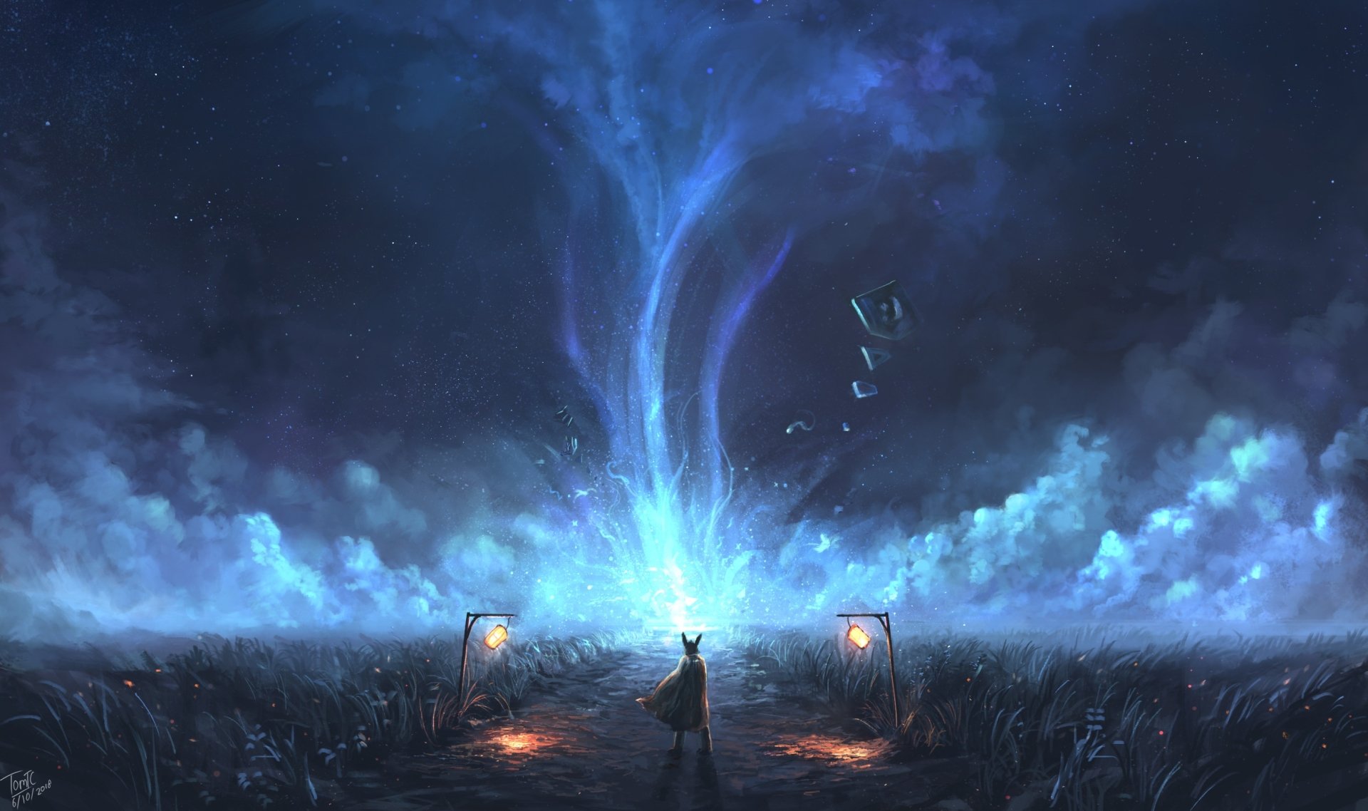 2K Quad HD — Celestial Stag: Fantasy Animal Wallpaper by Tommy Chandra ...