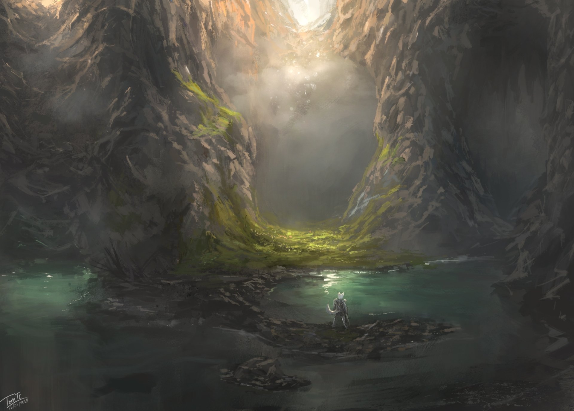 Download Fantasy Landscape Fantasy Landscape HD Wallpaper by Tommy ...
