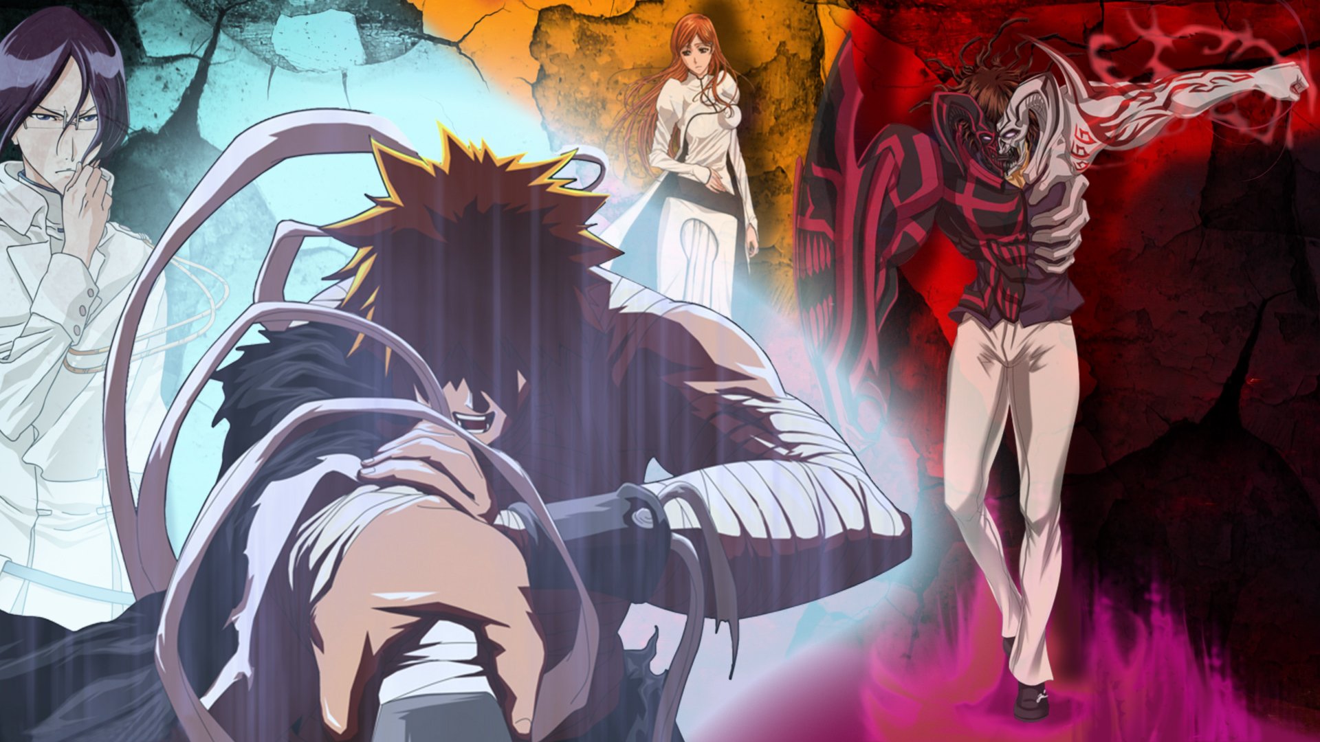 Download Ichigo Kurosaki Uryu Ishida Orihime Inoue Yasutora Sado Anime Blea...