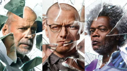Samuel L. Jackson Bruce Willis James McAvoy Glass (Movie) movie HD Desktop Wallpaper | Background Image