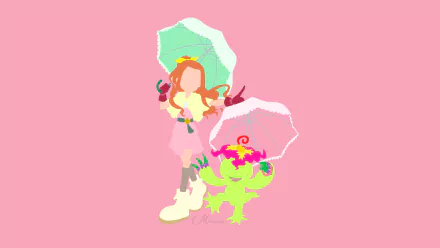 Mimi and Palmon from Digimon Adventure