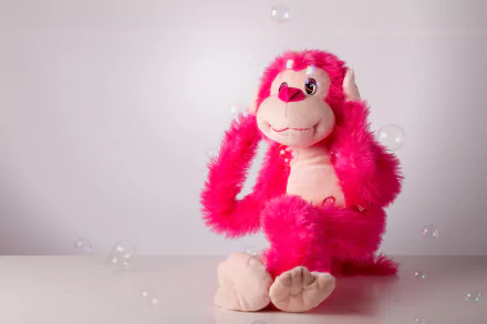  Hear No Evil, Pink stuffed Animal by Christine Sponchia