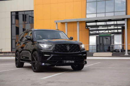 SUV black car car Infiniti vehicle Infiniti QX80 HD Desktop Wallpaper | Background Image