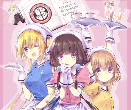 Maika Sakuranomiya Kaho Hinata Mafuyu Hoshikawa Anime Blend S HD Desktop Wallpaper | Background Image