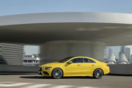 yellow car car Mercedes-Benz vehicle Mercedes-Benz CLA-Class HD Desktop Wallpaper | Background Image