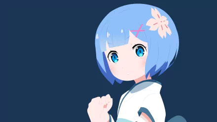 blue eyes blue hair short hair Rem (Re:ZERO) Anime Re:Zero - Starting Life in Another World HD Desktop Wallpaper | Background Image