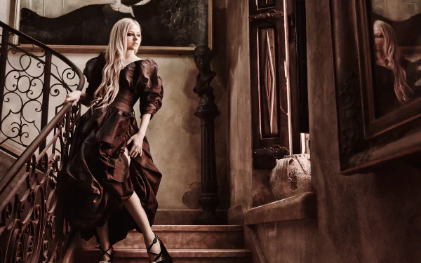 blonde dress Canadian singer music Avril Lavigne HD Desktop Wallpaper | Background Image