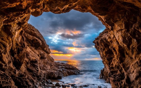 Earth Cave Caves Ocean Sea HD Wallpaper | Background Image