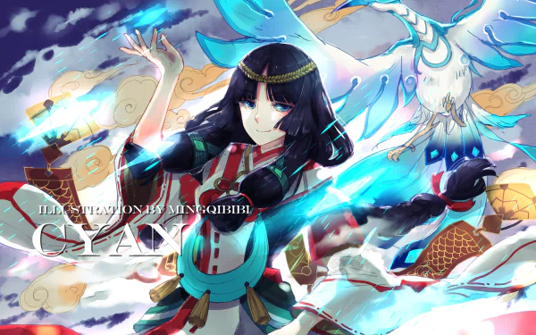 Yao Bikuni Anime Onmyoji HD Desktop Wallpaper | Background Image
