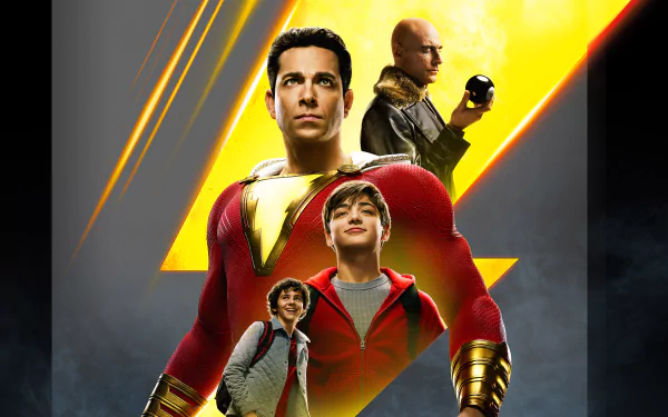 Mark Strong Zachary Levi Shazam (DC Comics) movie HD Desktop Wallpaper | Background Image