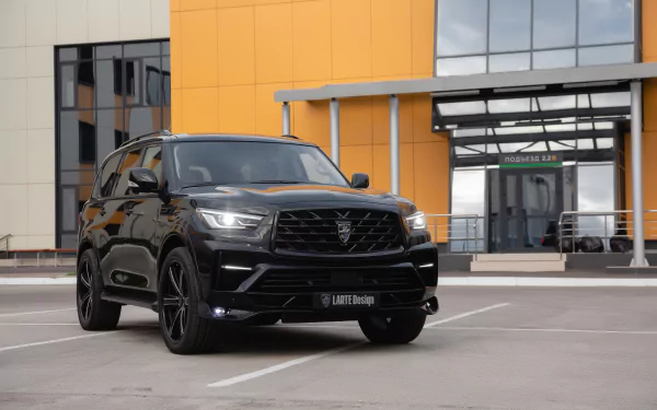 SUV black car car Infiniti vehicle Infiniti QX80 HD Desktop Wallpaper | Background Image