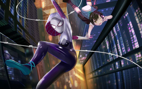 Peni Parker Spider-Gwen movie Spider-Man: Into The Spider-Verse HD Desktop Wallpaper | Background Image