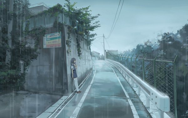 Anime Clannad Rain Road Kyou Fujibayashi HD Wallpaper | Background Image