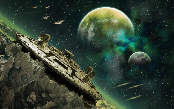 Sci Fi space station HD Desktop Wallpaper | Background Image