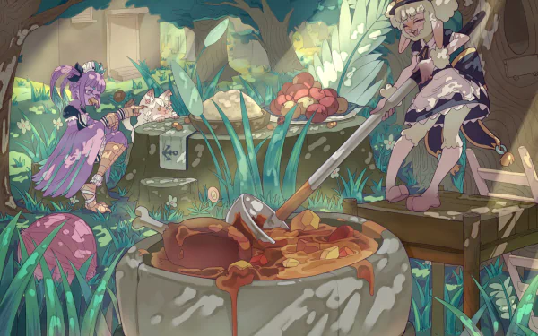 hololive Minato Aqua Kagura Mea Anime Virtual Youtuber HD Desktop Wallpaper | Background Image