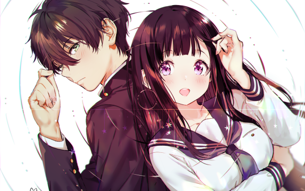 Anime Hyouka Hōtarō Oreki Eru Chitanda HD Wallpaper | Background Image
