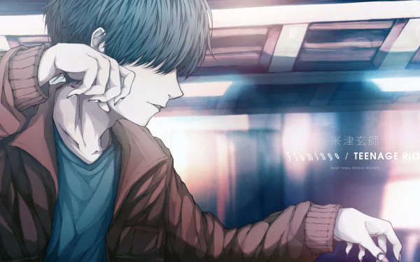 blue hair singer Japanese music Kenshi Yonezu HD Desktop Wallpaper | Background Image