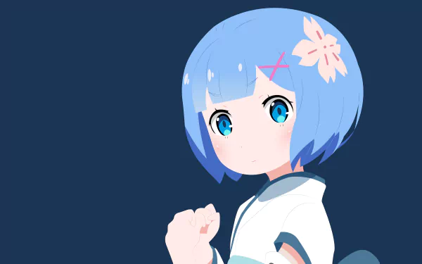 blue eyes blue hair short hair Rem (Re:ZERO) Anime Re:Zero - Starting Life in Another World HD Desktop Wallpaper | Background Image