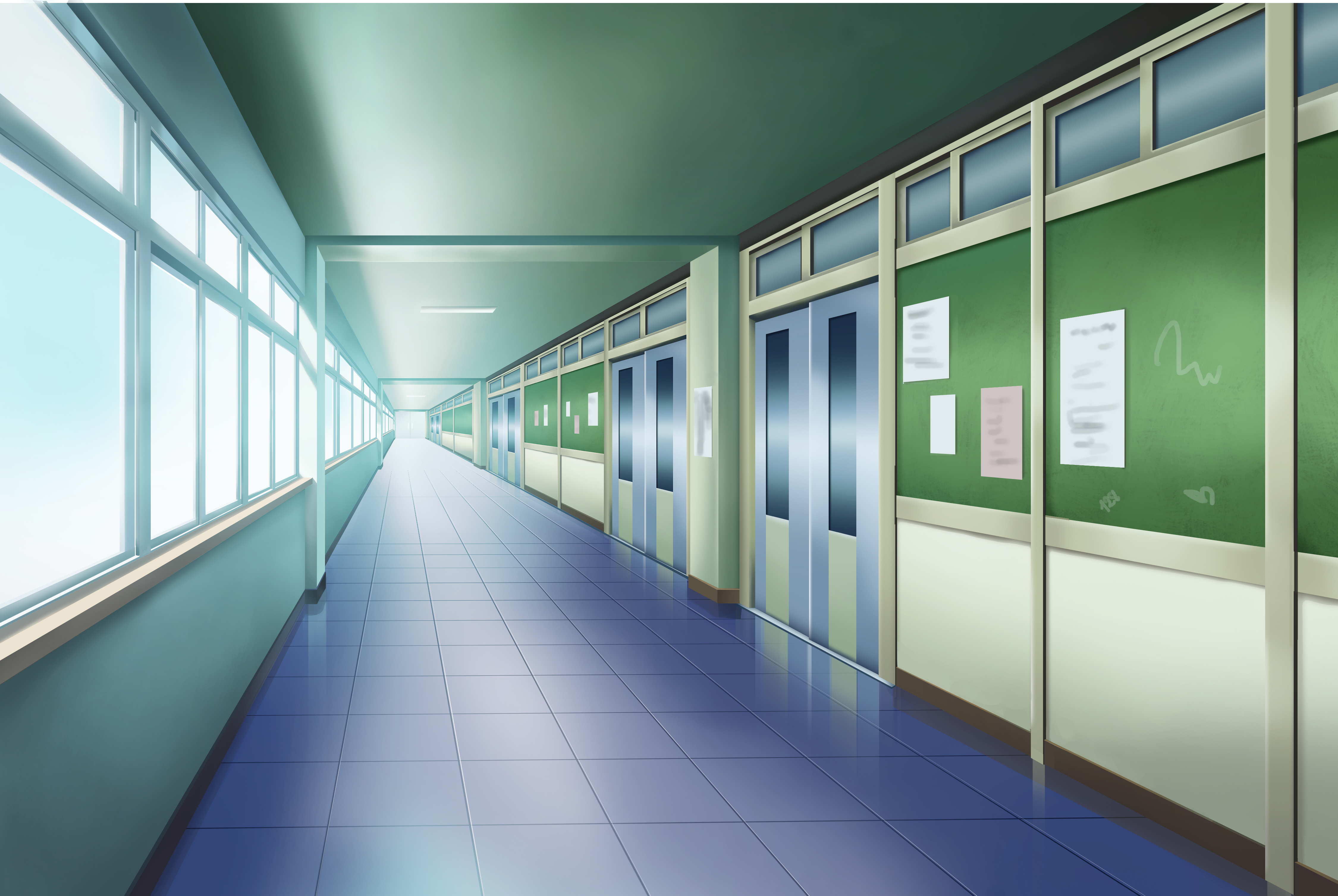 Anime School 4k Ultra HD Wallpaper by Ming Ren
