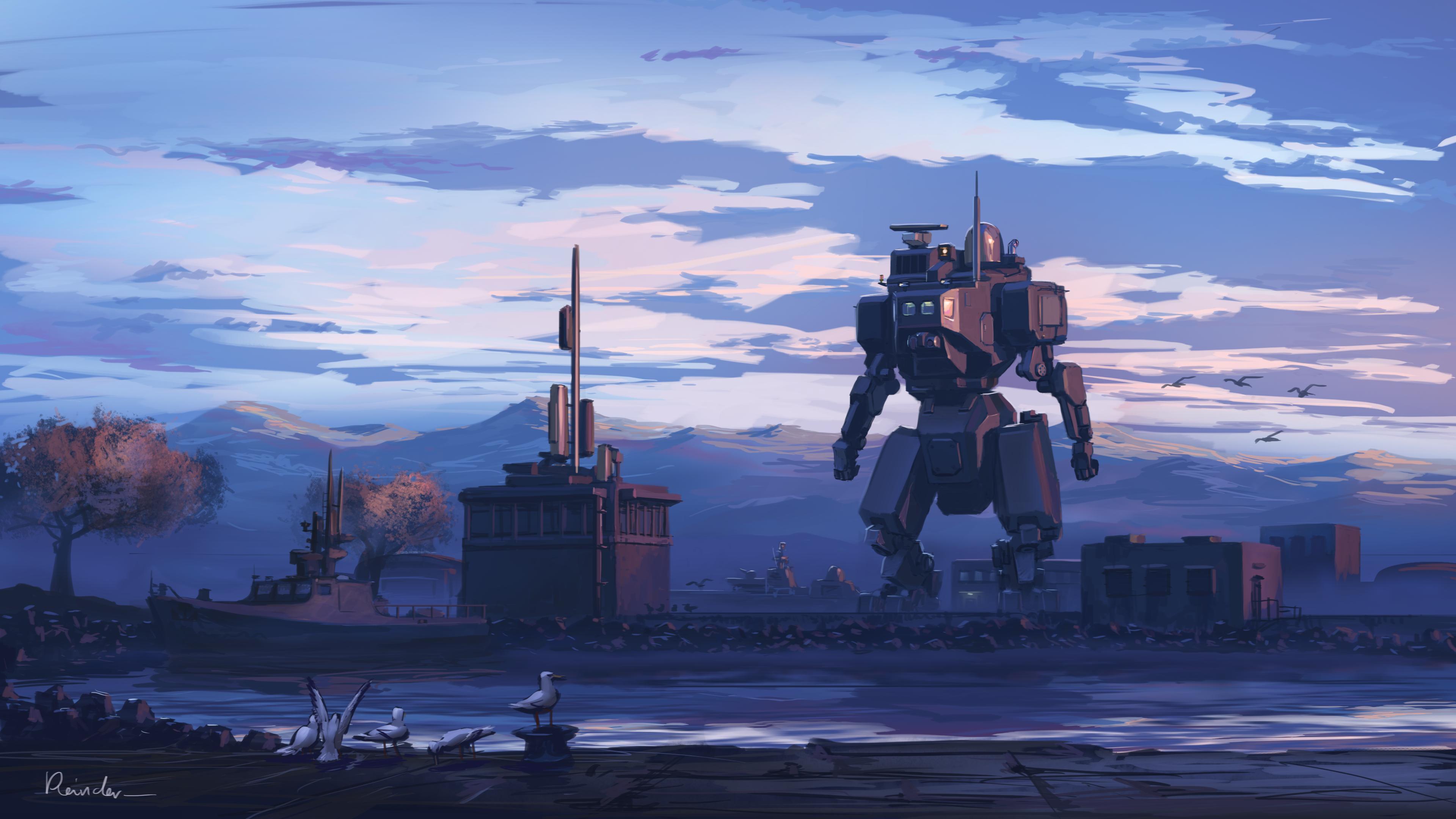 Download Sci Fi Robot 4k Ultra HD Wallpaper