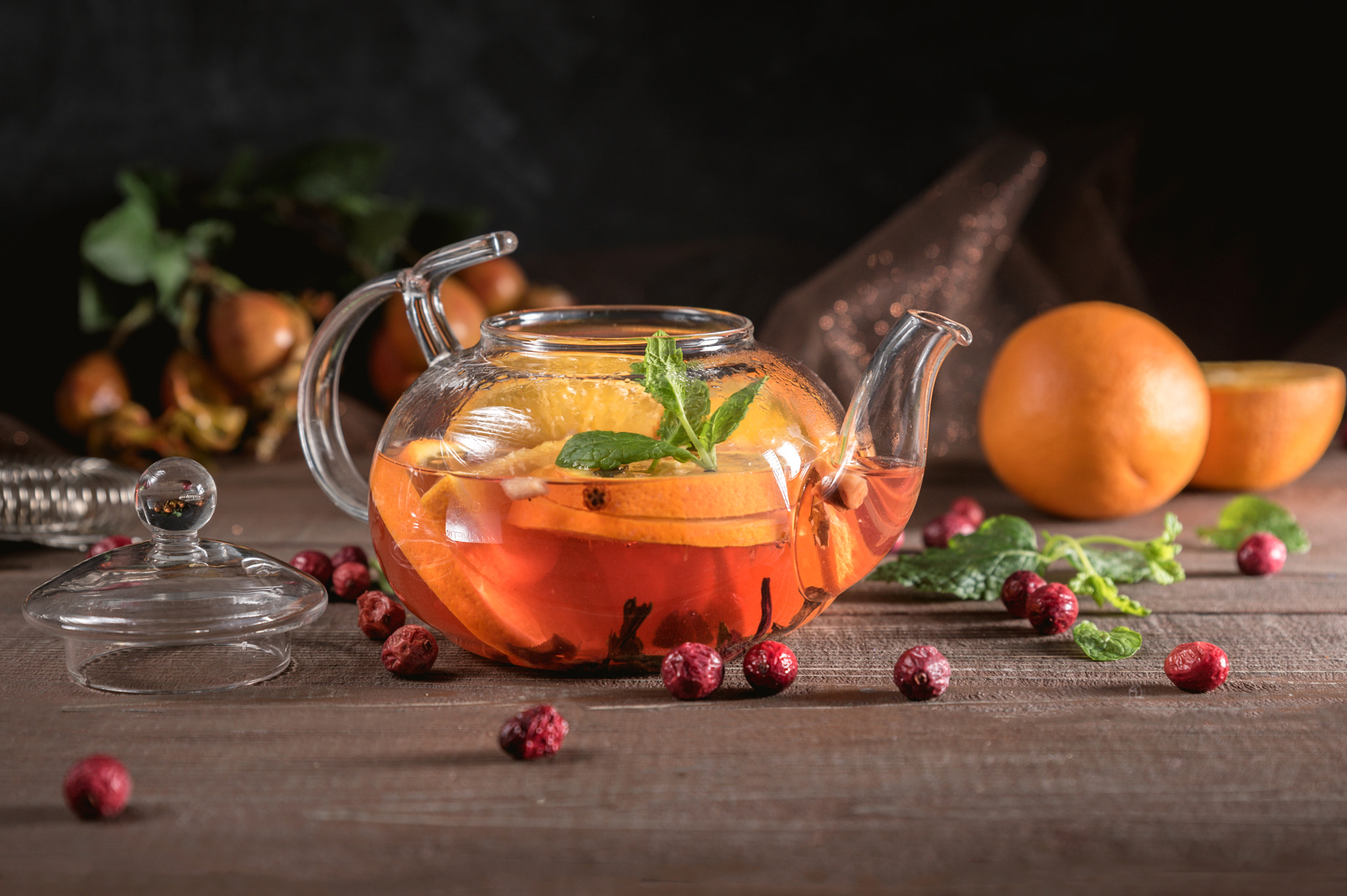 Download Teapot Orange (Fruit) Drink Fruit Still Life Food Tea HD