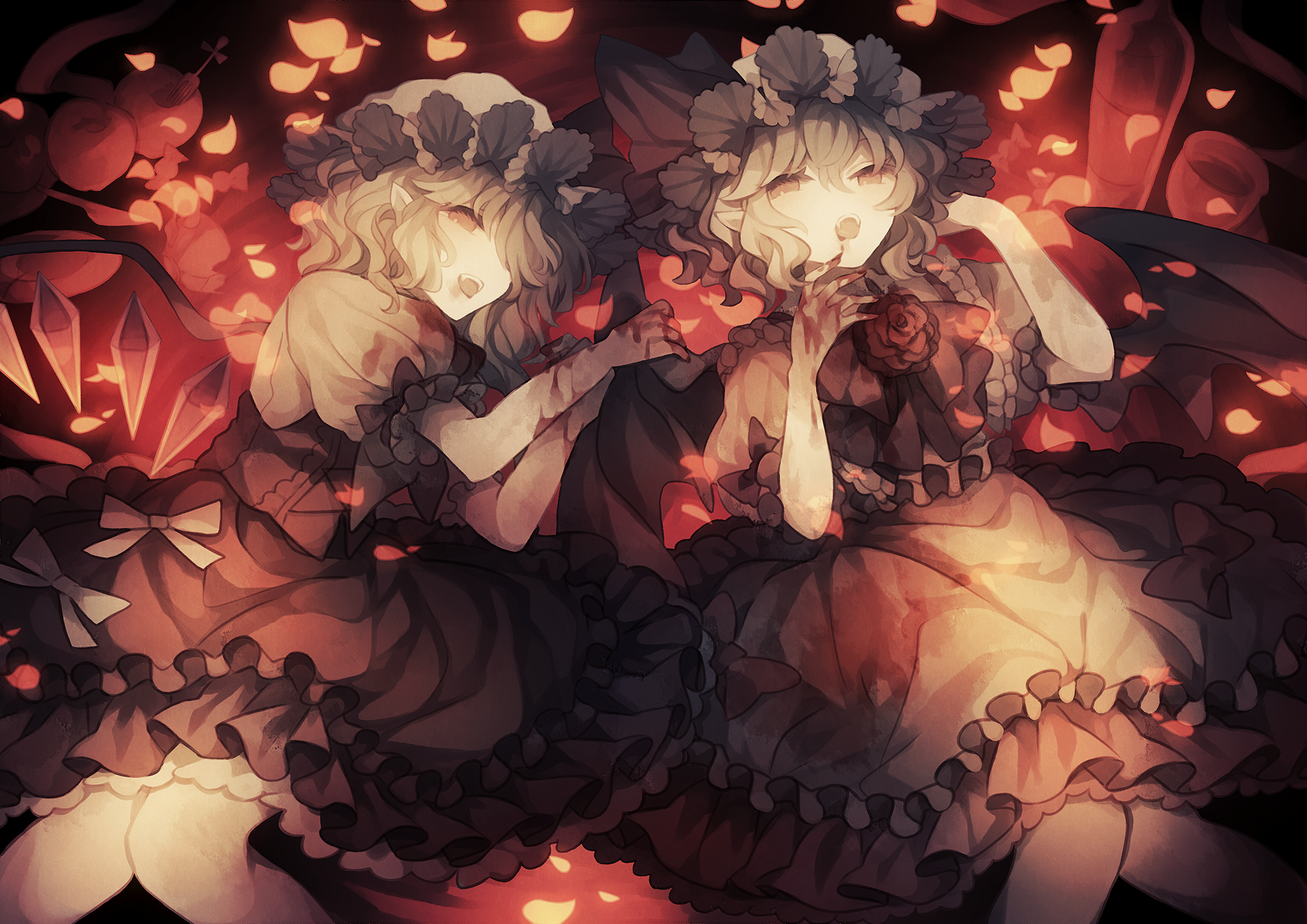 Download Remilia Scarlet Flandre Scarlet Anime Touhou HD Wallpaper by ...