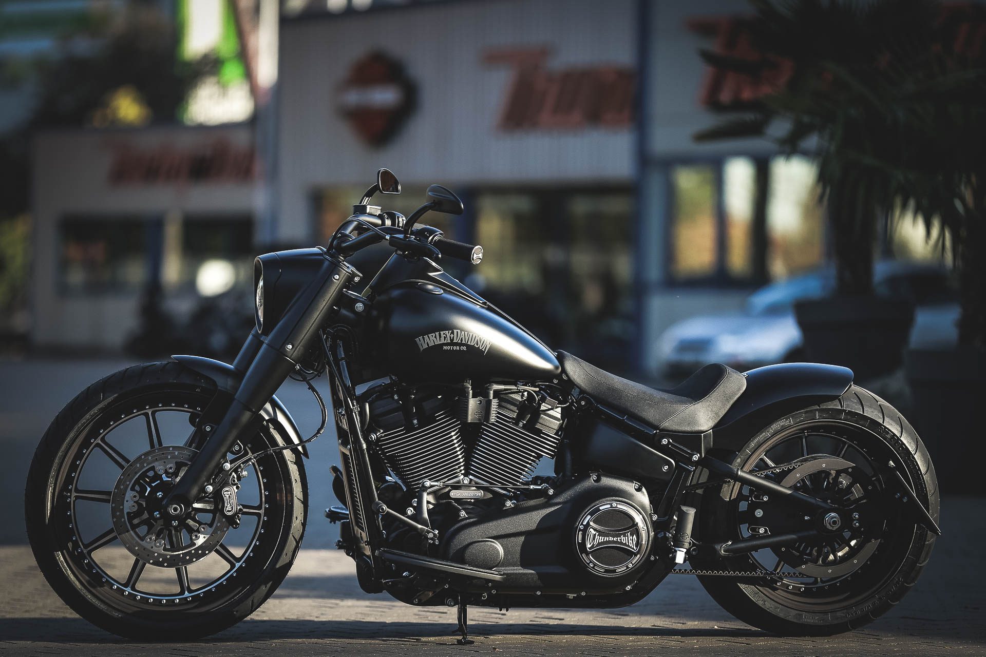 Dark Dude customized Thunderbike Harley-Davidson Fat Boy by Ben Ott