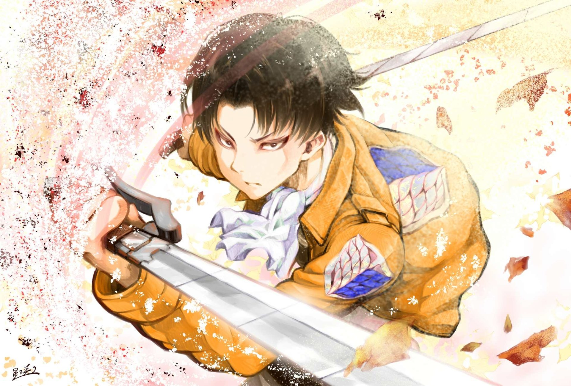 Download Sword Levi Ackerman Anime Attack On Titan HD Wallpaper by れいた