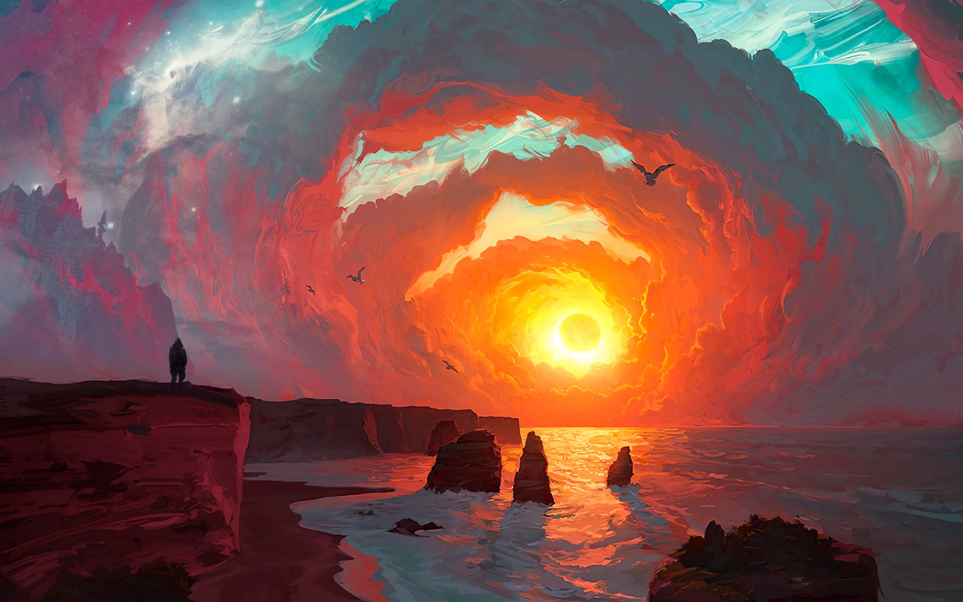 Artistic Sunrise HD Wallpaper