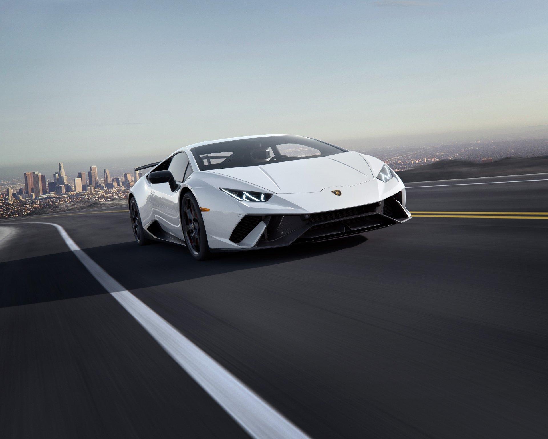 Download White Car Car Supercar Lamborghini Vehicle Lamborghini Huracan Performante HD Wallpaper
