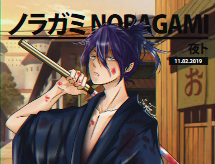 blue eyes kimono purple hair Yato (Noragami) Anime Noragami HD Desktop Wallpaper | Background Image