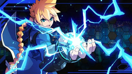 Gunvolt (Azure Striker Gunvolt) video game Azure Striker Gunvolt HD Desktop Wallpaper | Background Image