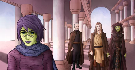 Barriss Offee Qui-gon Jinn Count Dooku Luminara Unduli movie Star Wars HD Desktop Wallpaper | Background Image