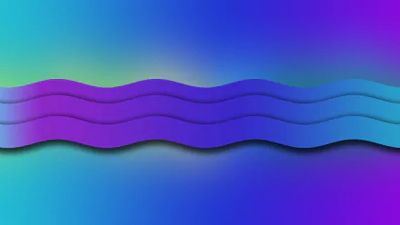 Abstract 4K Ultra HD desktop wallpaper featuring colorful blue and purple waves with a smooth gradient background.