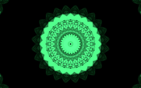 Abstract Kaleidoscope Pattern Gren HD Wallpaper | Background Image