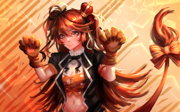 Leona Shishigami Anime Virtual Youtuber HD Desktop Wallpaper | Background Image