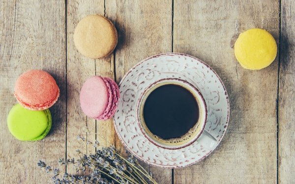 Food Coffee Cup Macaron Still Life HD Wallpaper | Background Image