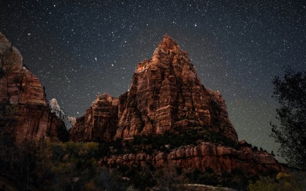 Nature Mountain Mountains Starry Sky HD Wallpaper | Background Image