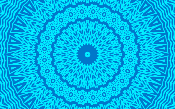 Abstract Kaleidoscope Azure Blue HD Wallpaper | Background Image