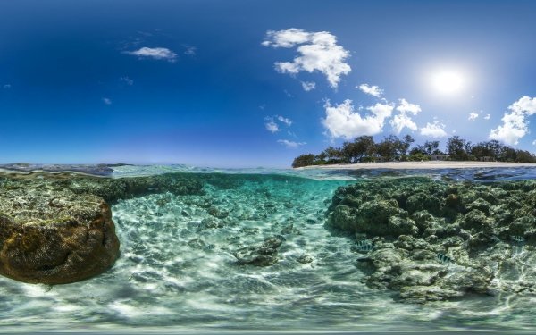 Earth Underwater Ocean Rock Island Australia Great Barrier Reef HD Wallpaper | Background Image
