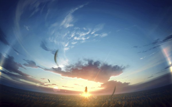 Anime Sky Sunrise HD Wallpaper | Background Image